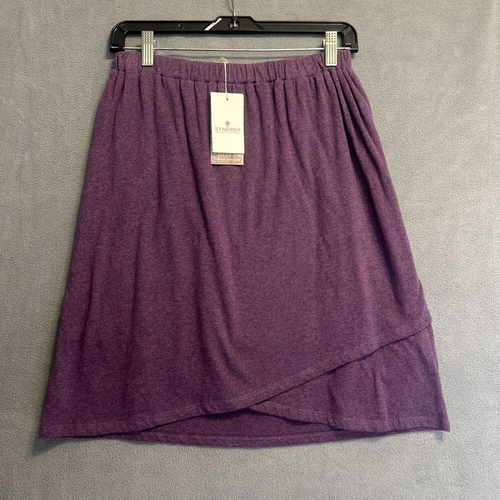 NWT‎ Synergy Organic Cotton Petal Skirt Elastic Waist Size XL Purple Sustainable